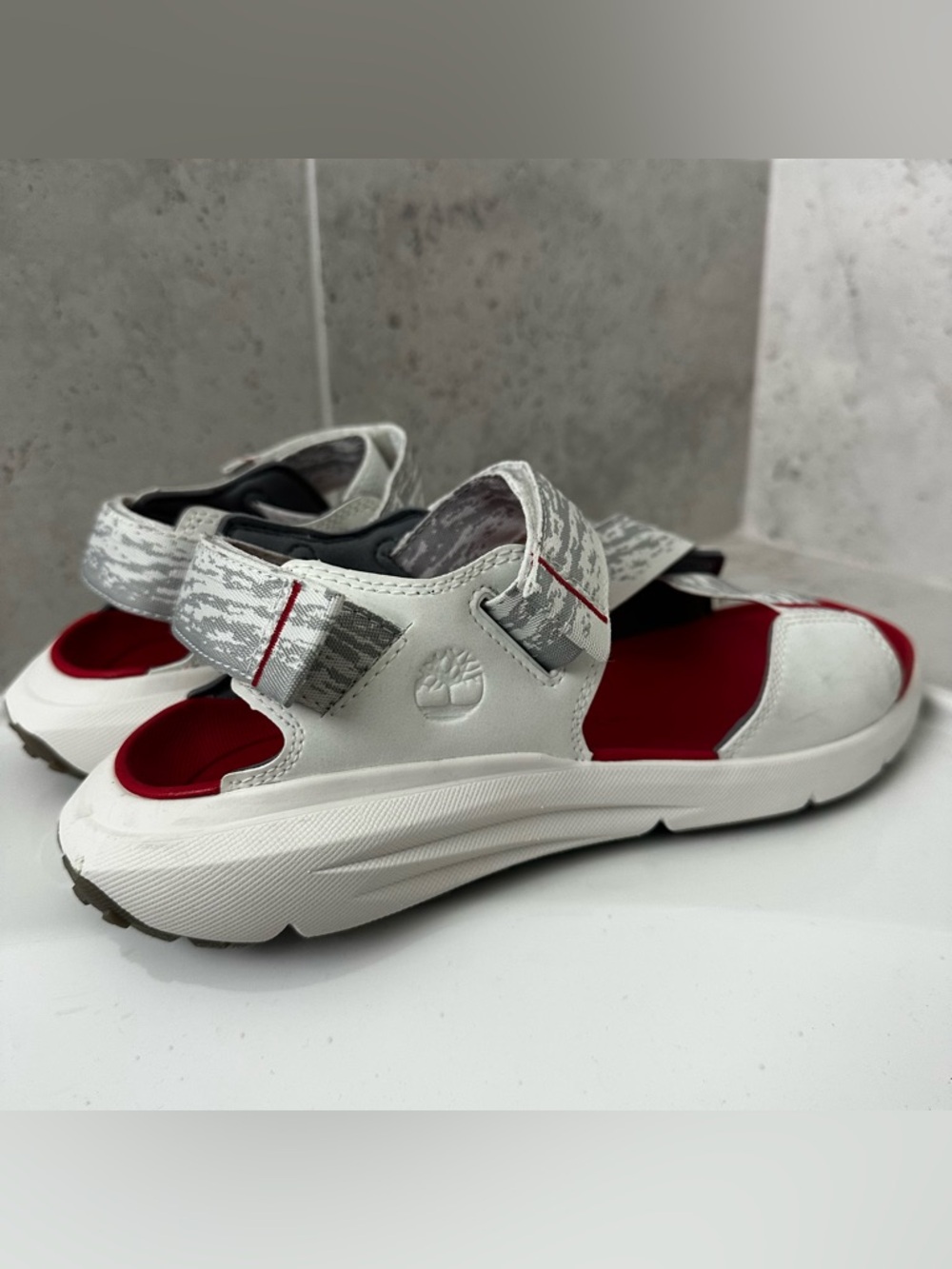 Timberland White and Red Men's Sport Sandals Size 10 Men - Picture 11 of 16